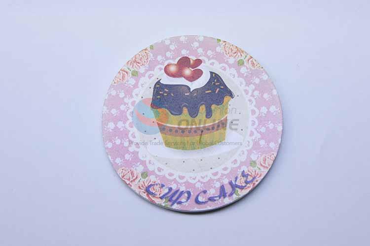 Cup Cake Pattern Round Cup Mat/Cup Coaster