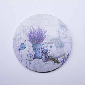 Lavender Pattern Round Cup Mat/Cup Coaster