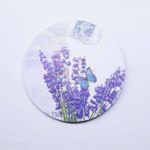 Lavender Pattern Round Cup Mat/Cup Coaster