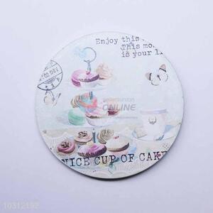 Cupcake Pattern Round Cup Mat/Cup Coaster