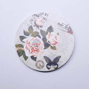 Rose Pattern Round Cup Mat/Cup Coaster