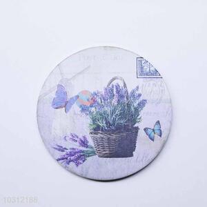 Lavender Pattern Round Cup Mat/Cup Coaster