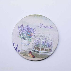 Lavender Pattern Round Cup Mat/Cup Coaster