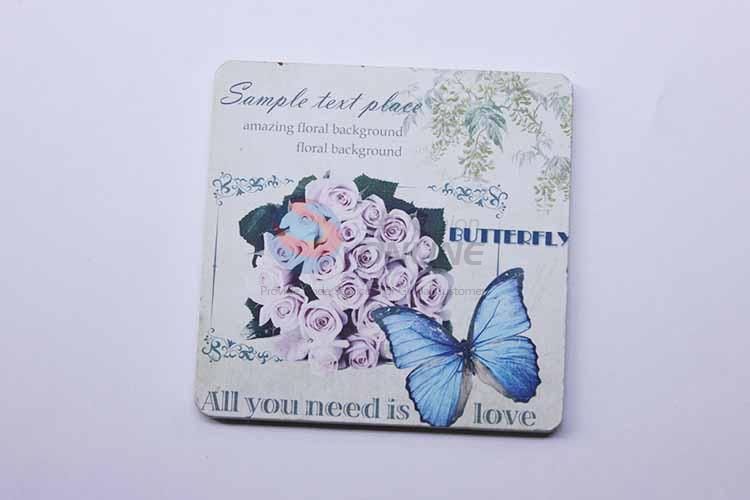 Rose Pattern Square Cup Mat/Cup Coaster