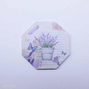 Flower Pattern Octagon Shaped Cup Mat/Cup Coaster