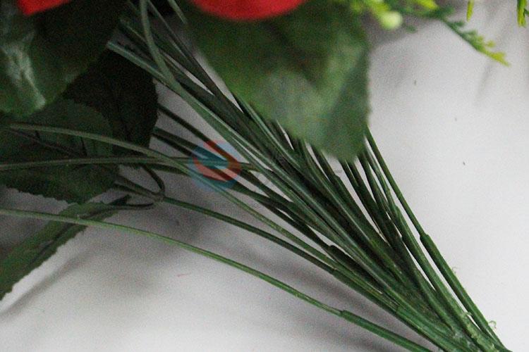 Vivid 36 Heads Red Roses Real Touch Flowers for Party Decoration