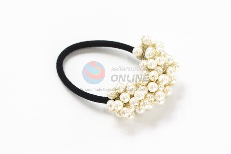 Delicate design pearl hair ring