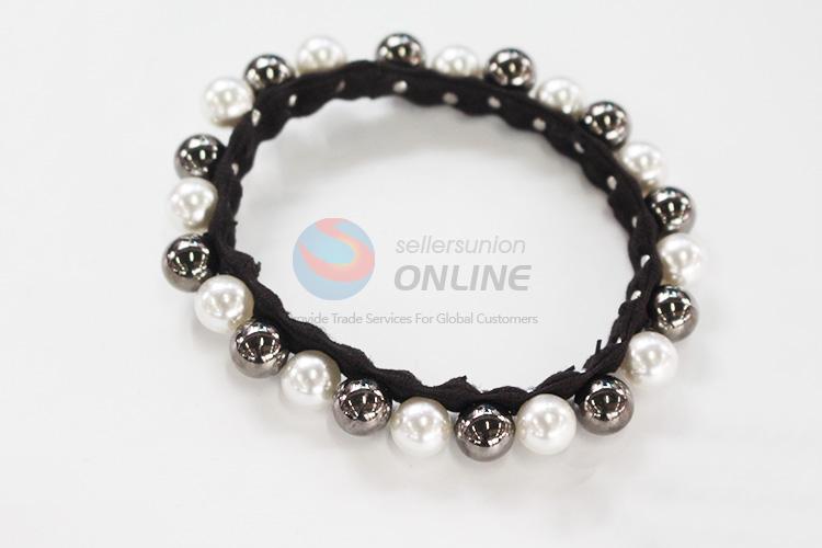 Factory promotional customized pearl hair ring