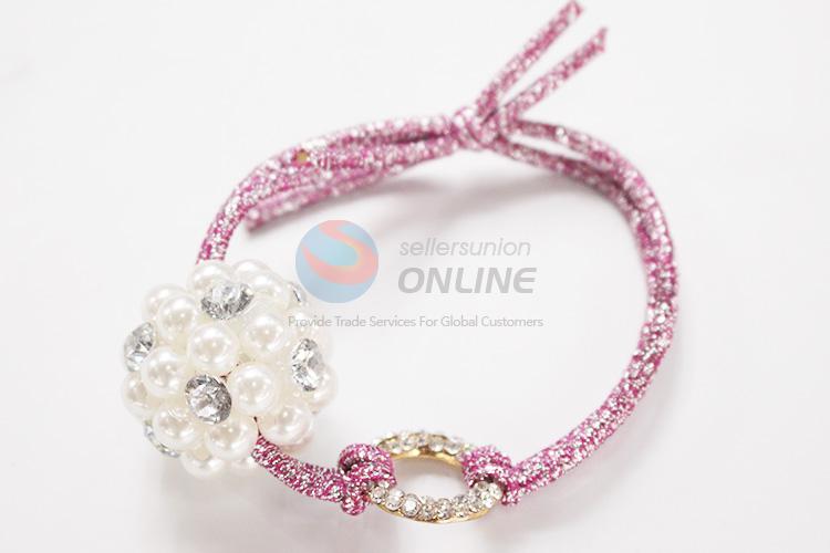 Super quality bottom price promotional pearl hair ring