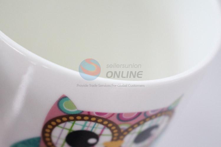 Professional factory owl design ceramic cup