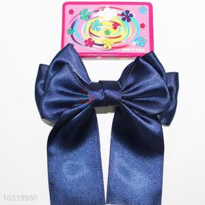 Navy bowknot girls hair ring