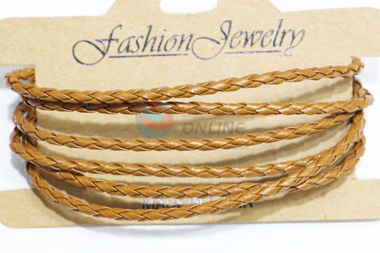 Latest Design Jewelry Cowhide Braided Bangle Bracelet