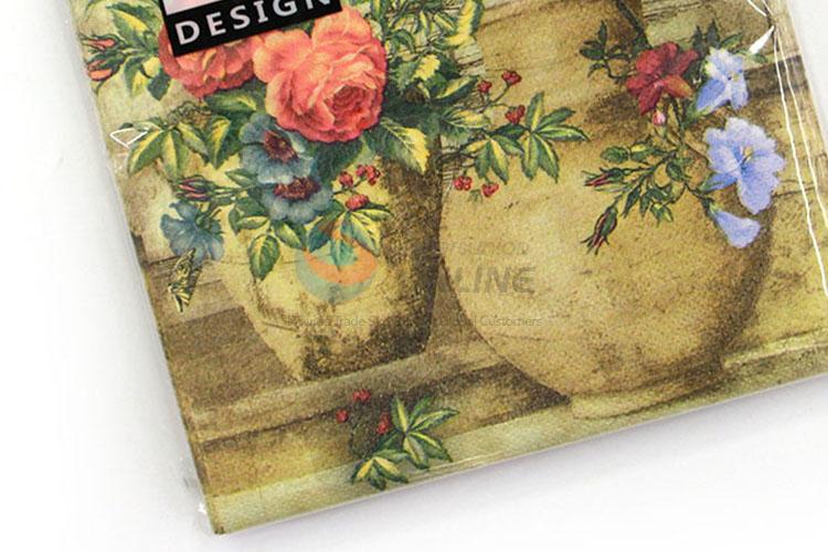 Wholesale Fascinating Flower Printed Napkins for Spring