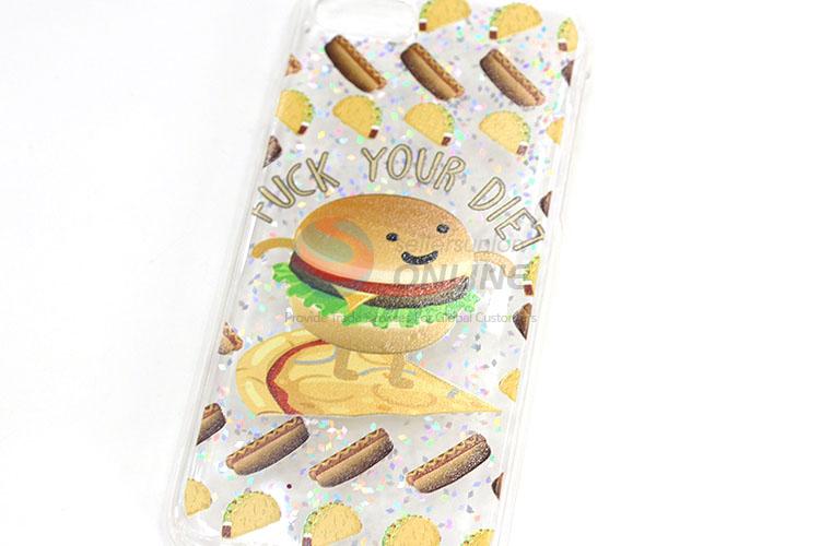 Cute Hamburger Printed Mobile Phone Shell for Sale