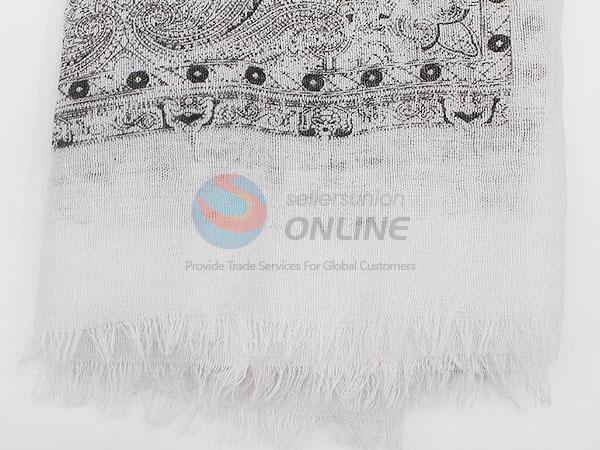Digital Printed Shawl Slub Cotton Scarf for Promotion
