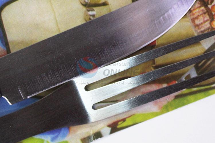 Top quality low price barbecue tool meat fork&knife set
