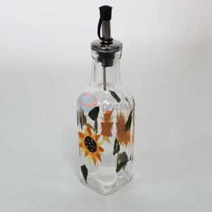 Wholesale low price best lovely flower pattern oil bottle