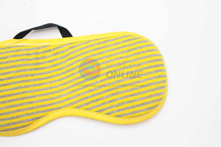 Yellow Strip Pattern Eyeshade or Eyemask for Airline and Hotel