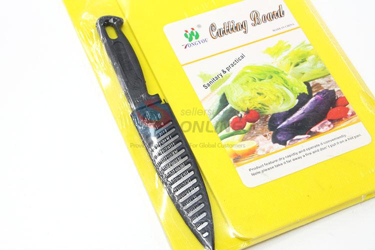 Factory High Quality PP Cutting Board with Knife for Sale