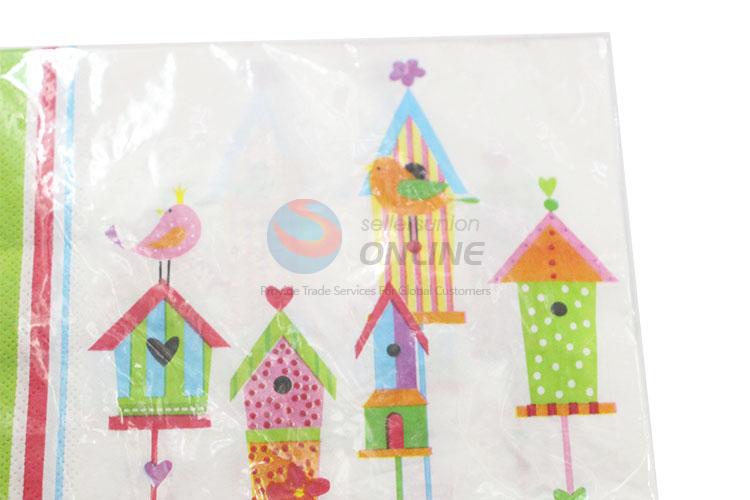 Interesting Birds and Nest Printed Square Paper Towel for Sale