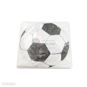 Cheap Price Football Printed Square Paper Towel for Sale