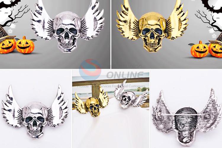 Super quality bottom price promotional skull brooch