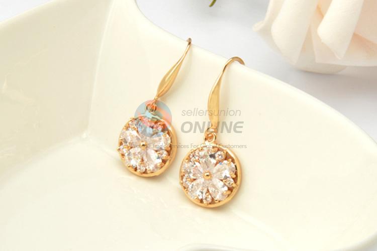 Lovely design popular top-grade zircon earrings