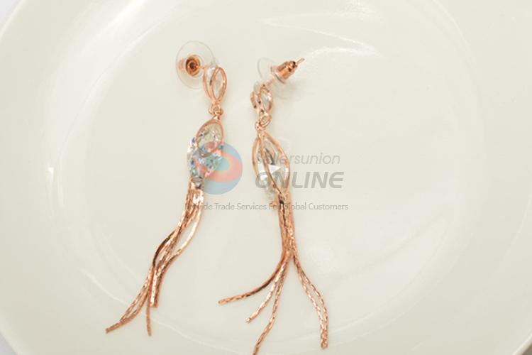 Fancy delicate top quality long earrings