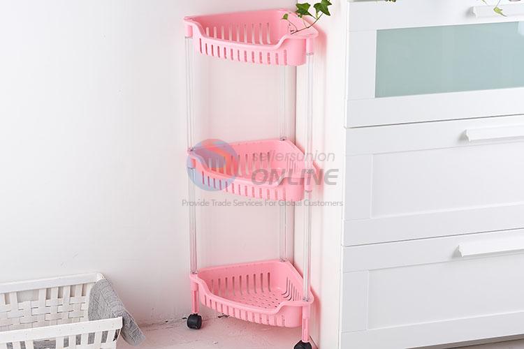 Popular Triangle Three Layers Storage Rack With Wheels