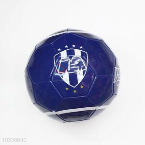 Blue Color PVC Shield Printed Traning Soccer Ball