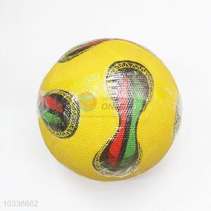 Poromotional Yellow PU Leather Traning Match Soccer