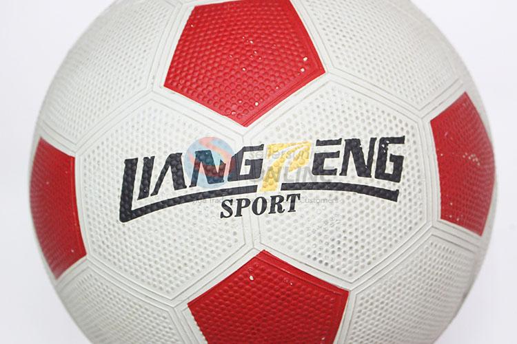 White Red Color Outdoor Sports PU Leather Traning Soccer