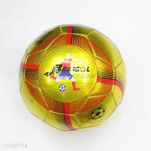 Gold Color Match Club Training PVC Split Leather Football Soccer