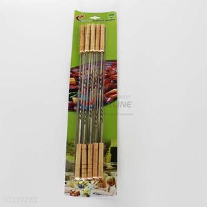10PC BBQ Sticks Tools with Wooden Handle