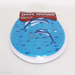 Wholesale high quality dolphin printed pvc toilet seat