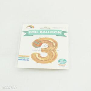 Latest Design DIY Number 3 Shaped Foil Balloon 17