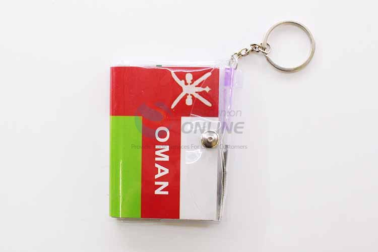 Oman Flag Pattern NoteBook Key Chain/Key Ring with Pen