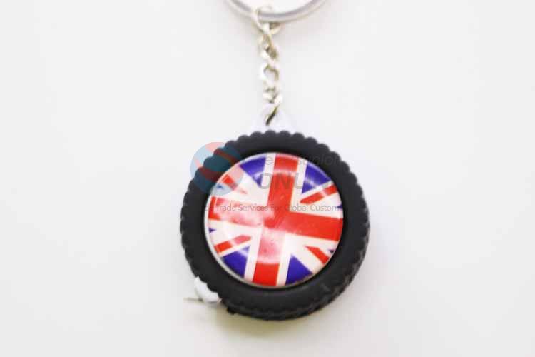 England Flag Pattern Tyre Shaped Key Chain/Key Ring