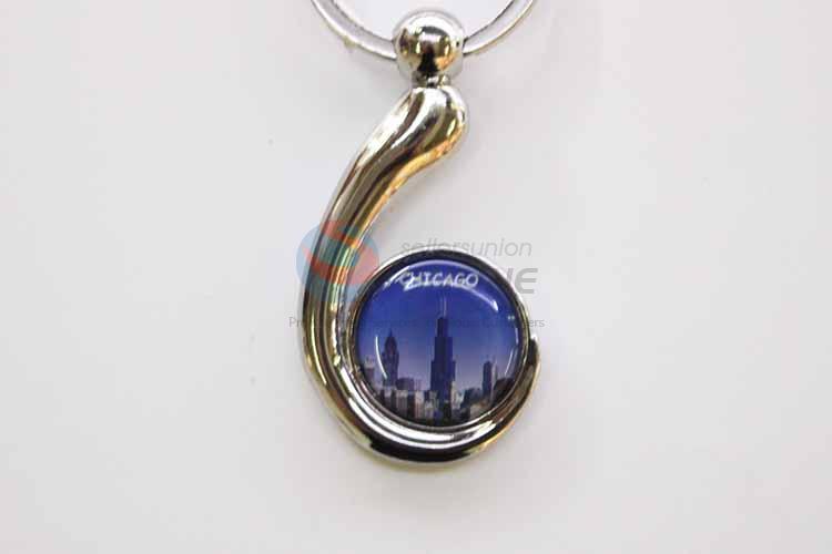 Chicago Pattern Key Chain/Key Ring