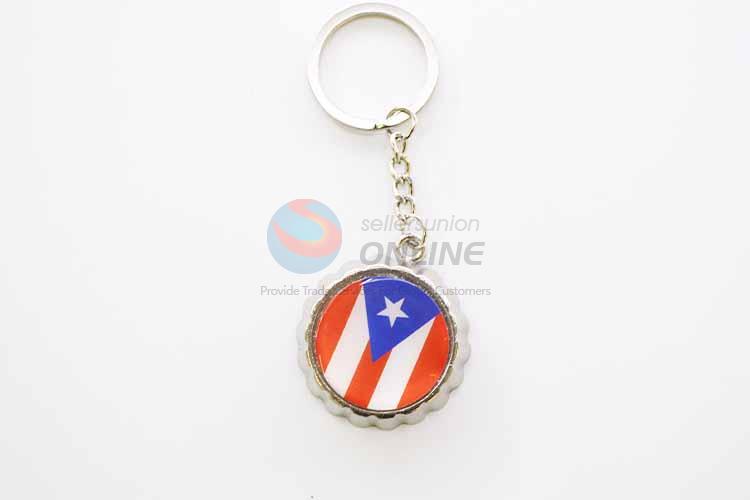 Flag Pattern Round Key Chain/Key Ring