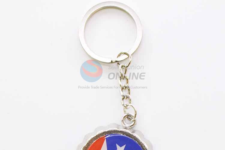 Flag Pattern Round Key Chain/Key Ring