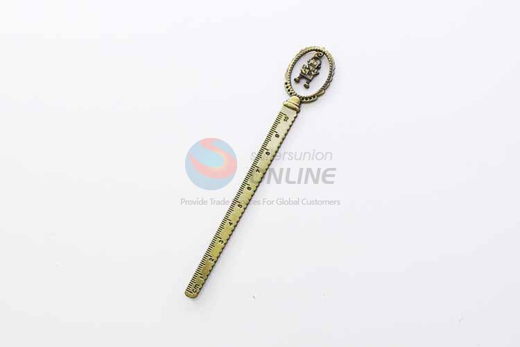 Zinc Alloy Ruler Bookmark with Robort Charm