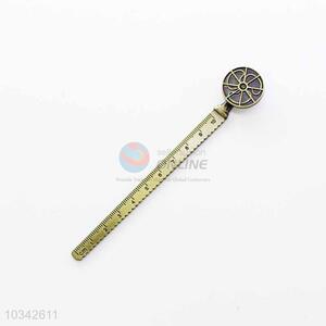 Zinc Alloy Ruler Bookmark with Electric Fan Charm