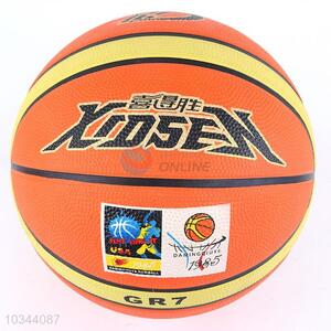 Size 7 printed rubber butyl basketball for school