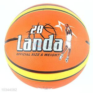 Official orange color rubber basketball ball