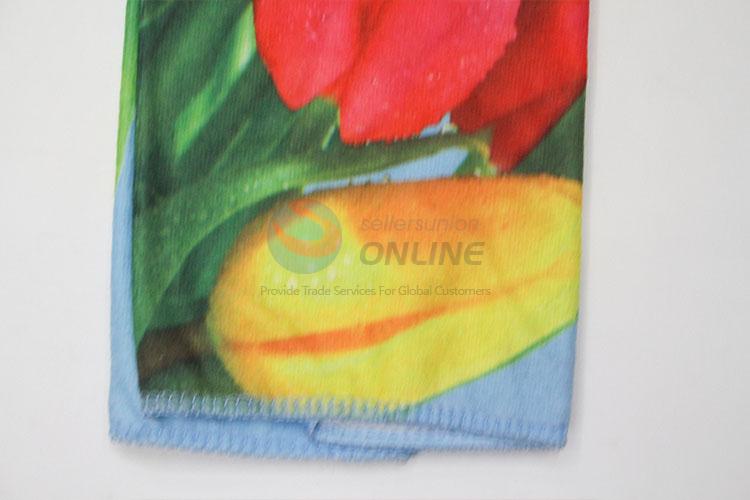 Funny tulip printing kitchen towel