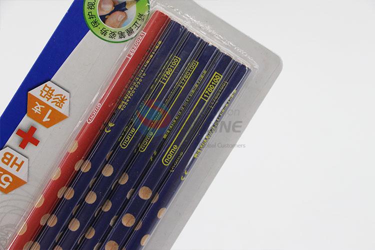 Wholesale Unique Design 5pcs HB Wood Pencil and 1pc Drawing Pencil