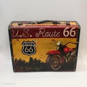 Motorcycle printed handicraft suitcases_3 pcs