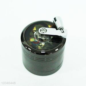 Round black weed grinder for smoking