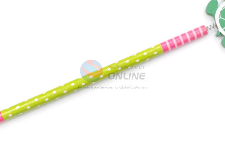 Cartoon Design Tortoise Pattern Colorful Writing Pencil